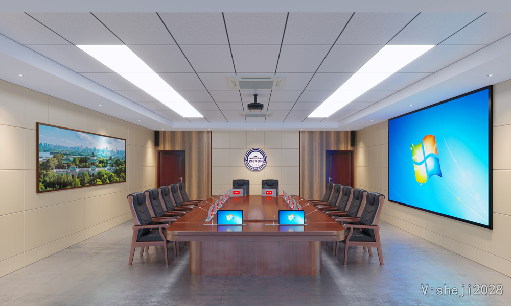 合肥3D效果图设计|机房中控室|报告厅|拼接屏效果图制作