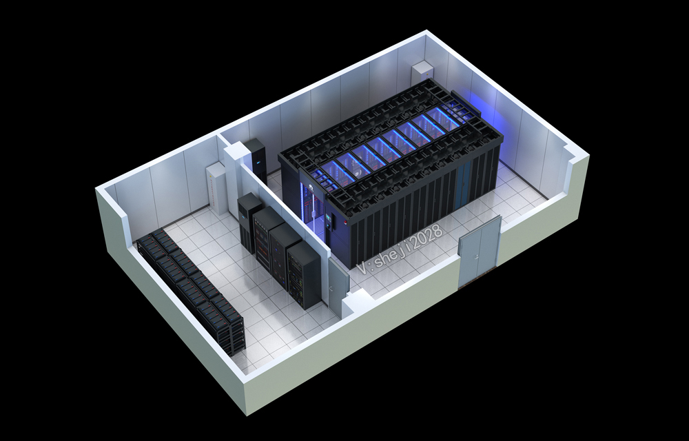 常州机房效果图设计|液冷柜|屏蔽机柜|指挥中心大厅效果图制作