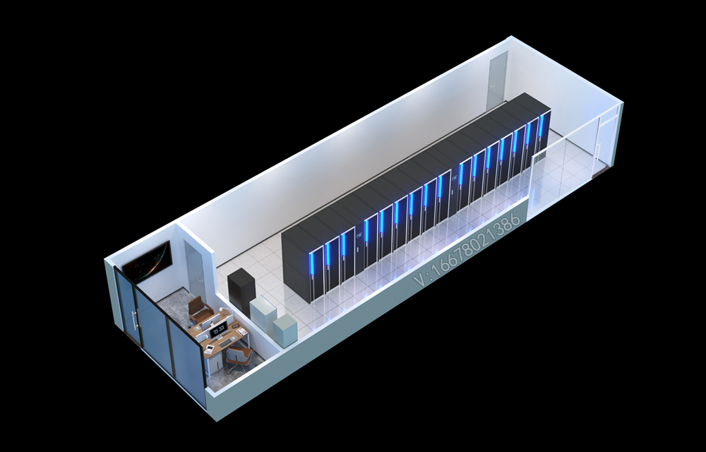 泰州模块化机房 UPS配电室 电池间 备件库效果图制作