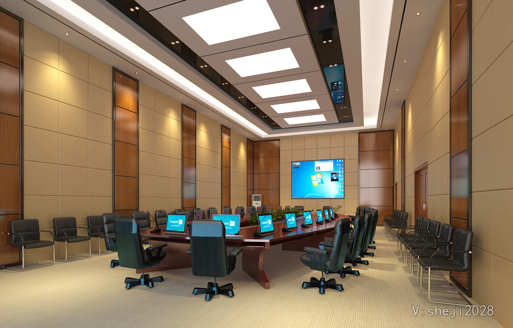 临沂效果图渲染|机房|配电室|指挥中心会议室效果图制作