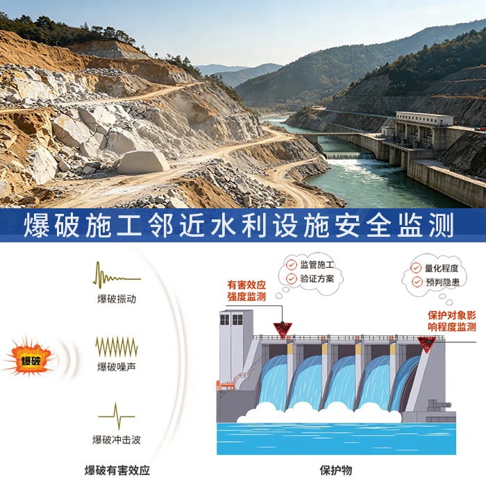 工程爆破涉及邻近水利设施影响检测,爆破安全监测措施,爆破振动监测方案
